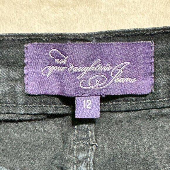 Not Your Daughters Jeans Black Bootcut NYDJ Womens Size 12 - Made in USA - Picture 2 of 16